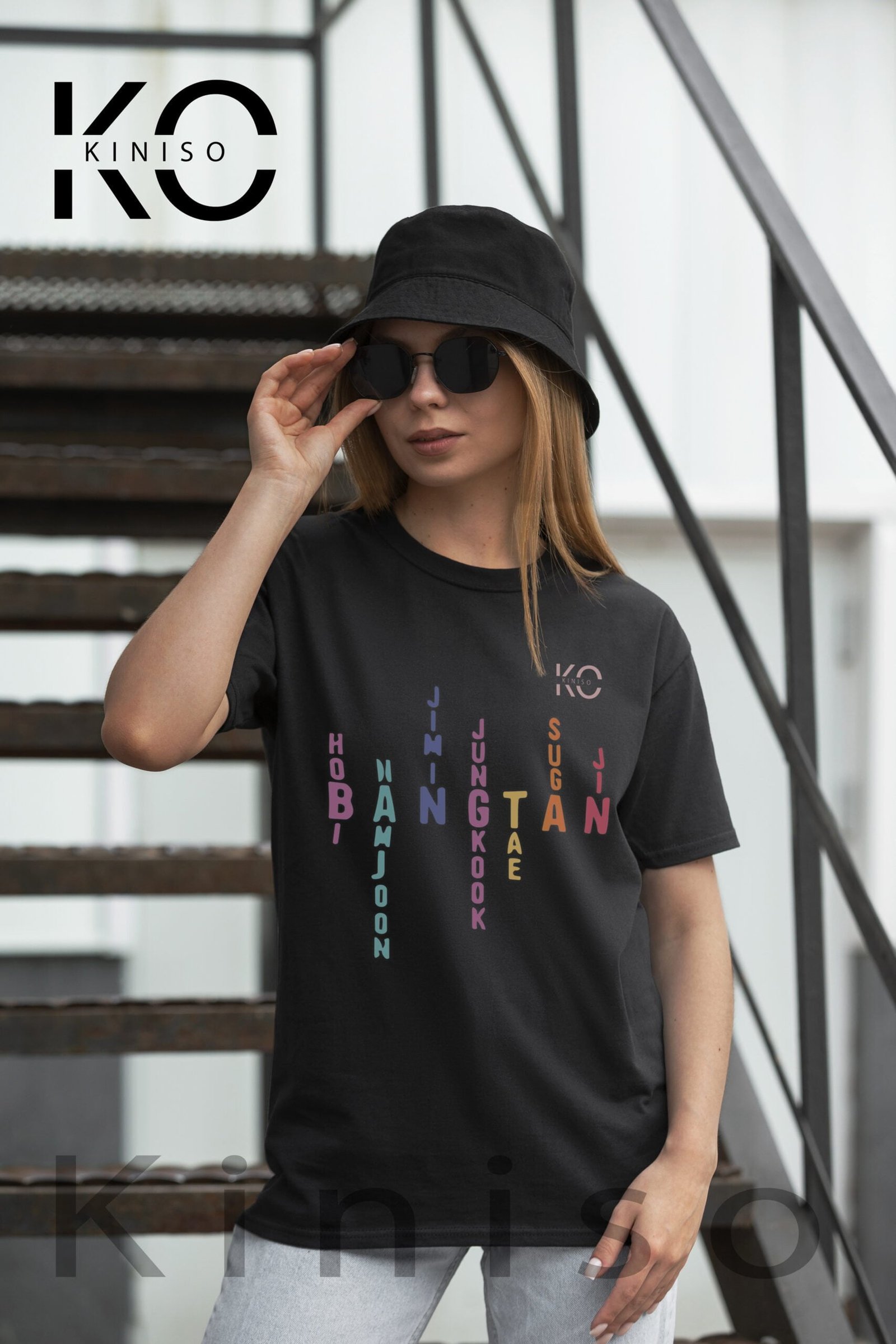 BTS Love Yourself & Dynamite Collection Tshirt wearing by a women