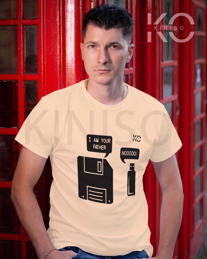 Engineer T-Shirt for men - Floppy USB Father wearing by men