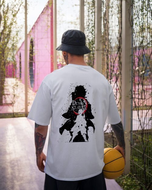 Image of Kiniso White Demon Slayer - War Loom T-Shirt for Men Back Side