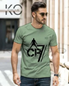 CR7 Tee- Ronaldo SIUU Pose in green wearing by a man