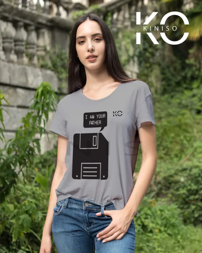 Engineer T-shirt - "Floppy to USB I Am Your Father" - Geeky Women's Half Sleeve Tshirt in Dhaka - Image 5