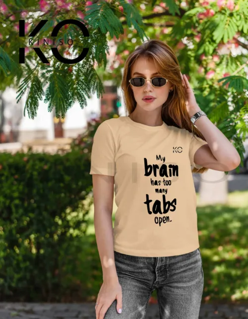 Engineer tshirts wearing a women of dsign brains has too many tabs open