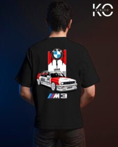 car t shirt with BMW Design Back part Black