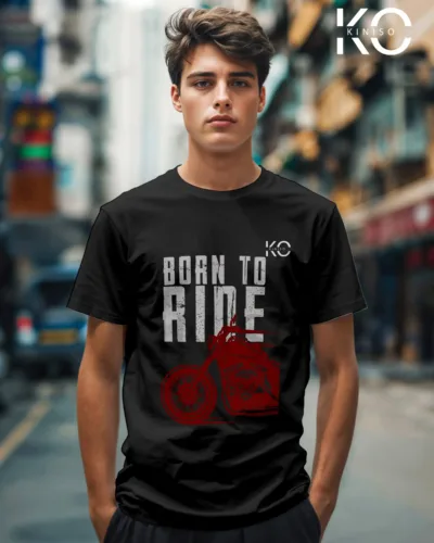 Born to Ride Black Bike T-shirts for Men