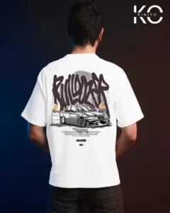 Bulldozer Back part White men's car t shirts