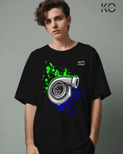 Car wheel and pipe Black vehicle t shirts