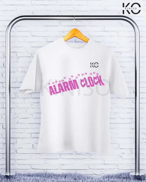 Image of Light Grey Cat Alarm Clock T-Shirts