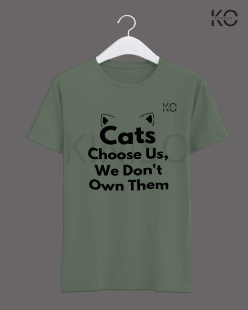 Image of Pastel Green Cat Choose Us T-Shirts