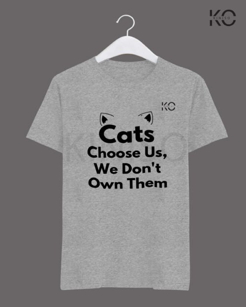 Image of Light Grey Cat Choose Us T-Shirts