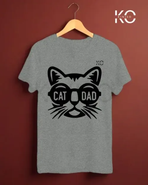 Image of Grey Cat Dad Sunglass T-Shirts for Man