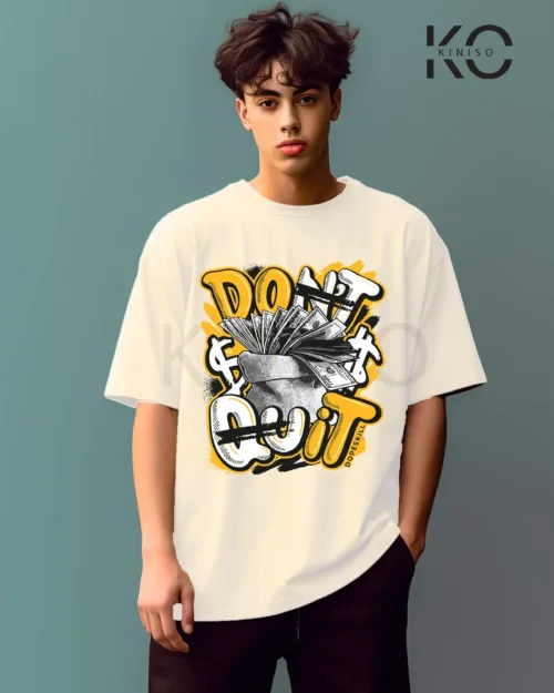 Image of hip hop graphic t shirts with Don't Quit Graffiti White