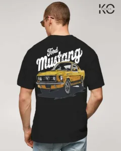 Ford mustang Yellow Back part Black T Shirts for Men