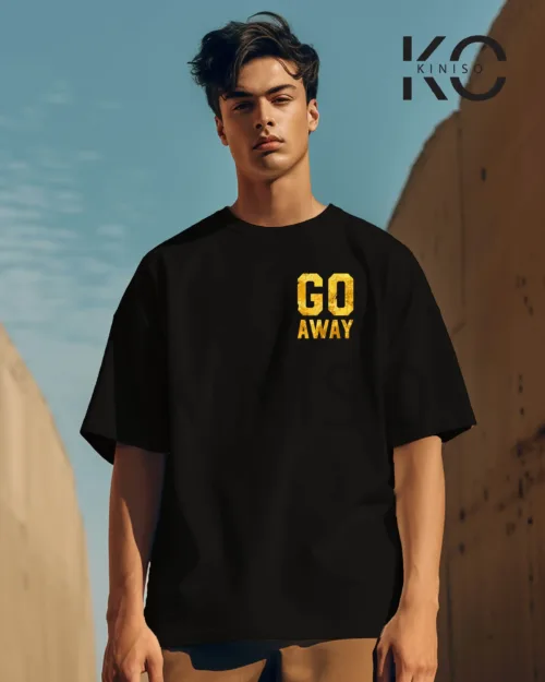 Gym t-shirts Design with Go away text Black