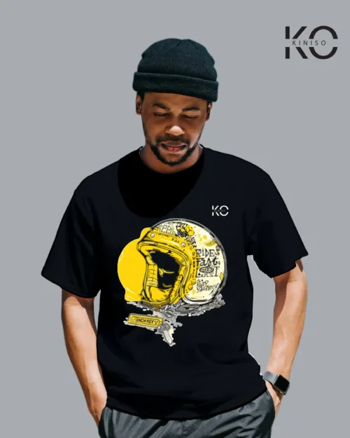 Image of Half Sleeve T-Shirts for a Classic Look Helmet with keys Black