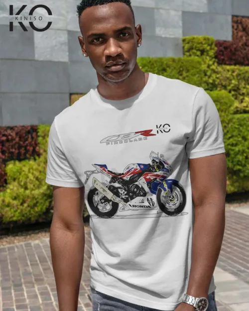 Image of Honda CBR Series Printed T-shirts Honda CBR Fireblade White color