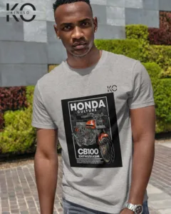 Image of Honda Bike Lover T-Shirts Honda Culture Grey color