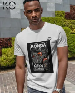 Image of Honda Bike Lover T-Shirts Honda Culture white color