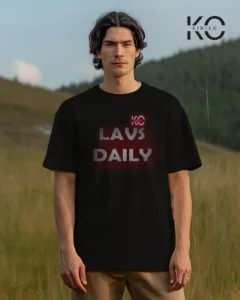 LAVS DAILY Black men's car t shirts