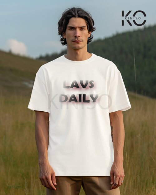 Image of LAVS DAILY white t-shirt