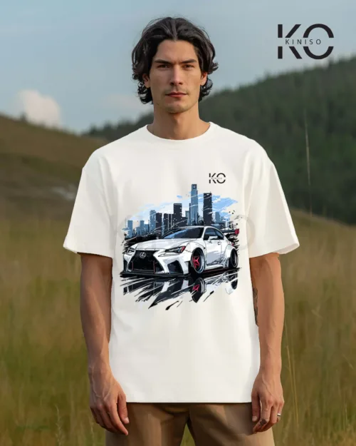 Lexus Luxury racing car White vintage car racing t-shirts