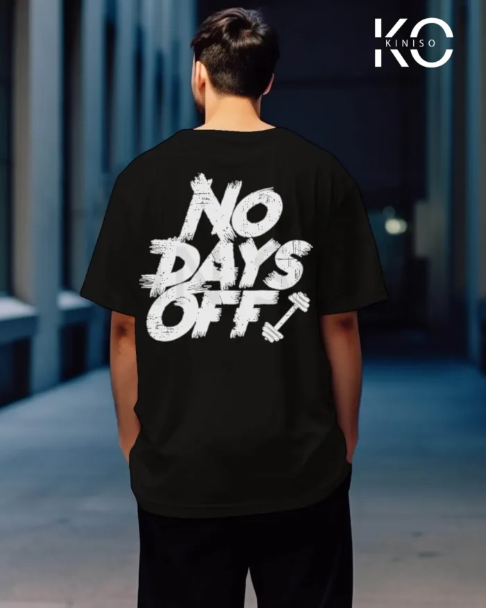 Mens gym t shirt No days Of Black Back part