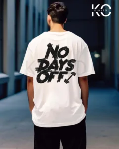 Mens gym t shirt No days Of White Back part