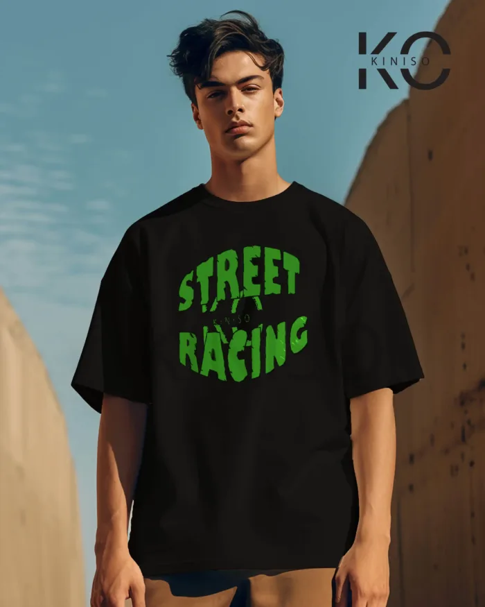 Street racing car london Black car racing t shirt