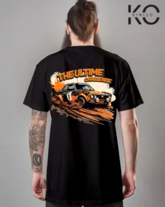 The ultimate challenge Back part men's car t shirts Design