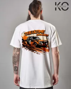 The ultimate challenge Back part men's car t shirts