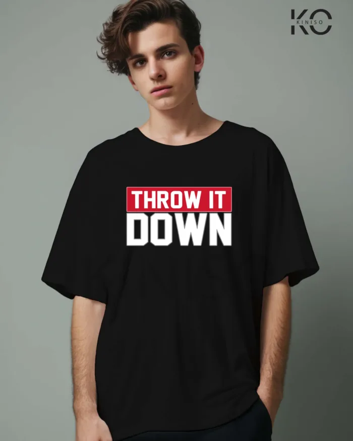 Image of vintage NBA t shirts with Throw it Down black color