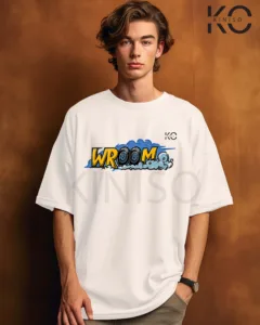 Wroom Back 4 White vintage car t shirt