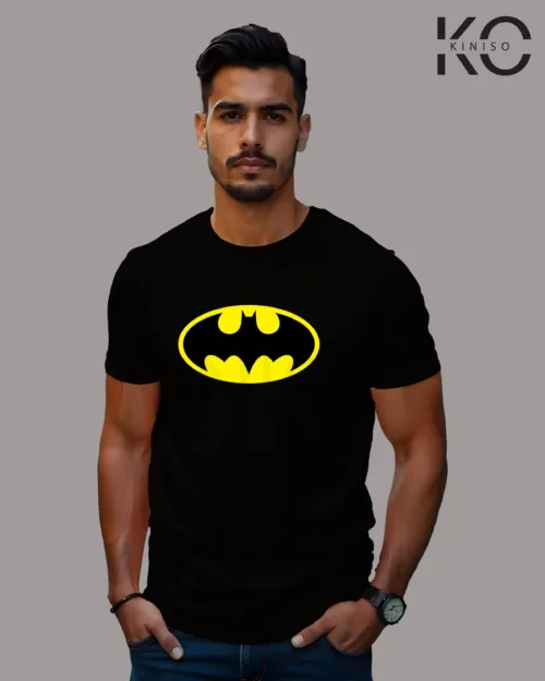 Image of Batman Printed T shirt white Black