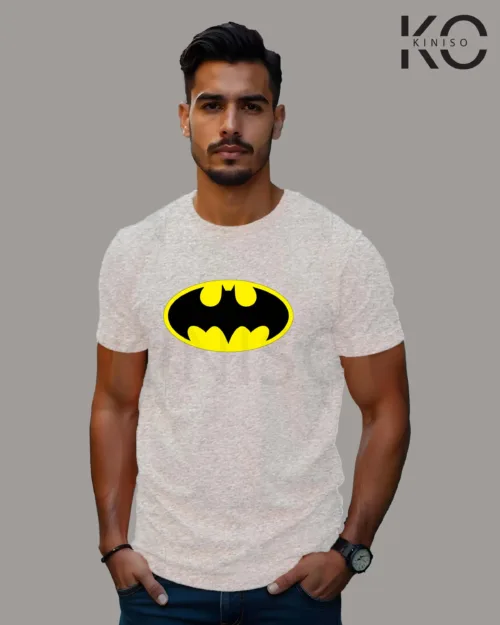 Image of Batman Printed T shirt Grey color