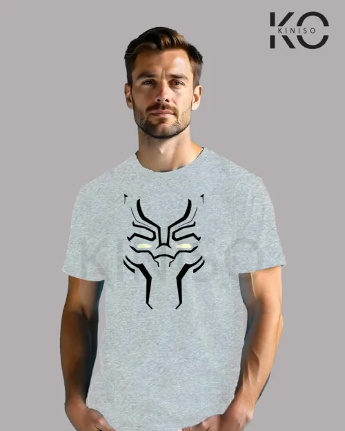 Image of Black Panther Printed T shirt Grey color