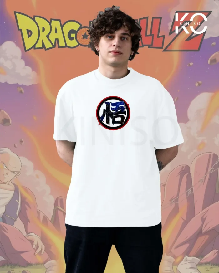 Image of Dragon Ball Goku White color drop shoulder anime printed t-shirt for men