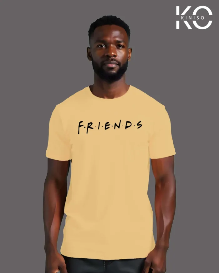 Image of Friends logo printed T-shirt black color