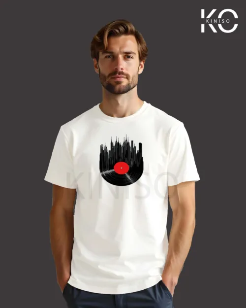 Image of Gramophone Tape graphic T-shirt White