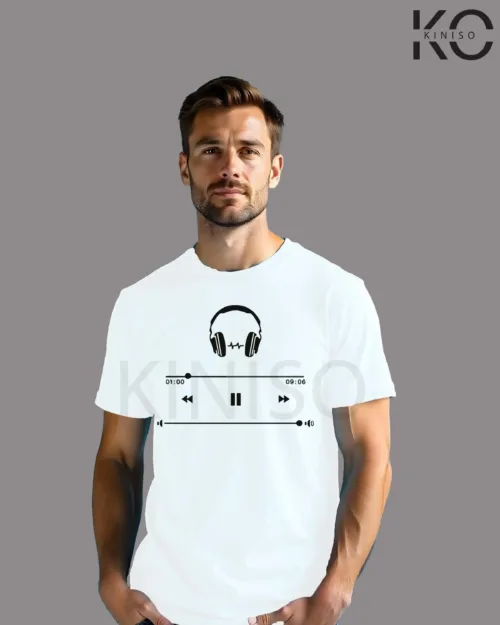 Image of Music Player graphic t-shirt White color