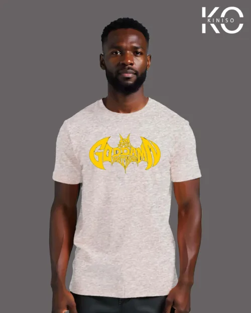 Image of I am Batman printed T-shirt Grey color