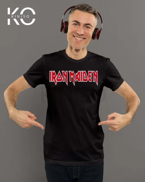 Image of Iron Maiden printed t-shirt black