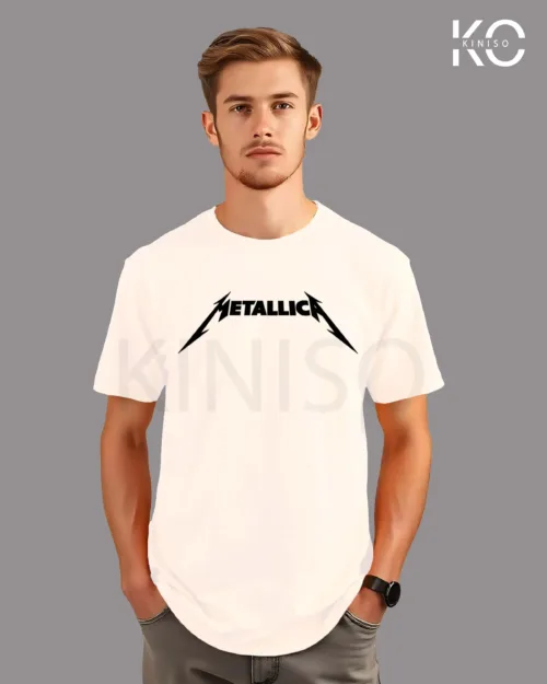 Image of Metallica Logo design T-shirt White