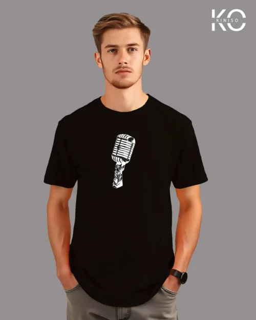 Image of Mike Printed T-shirt Black color