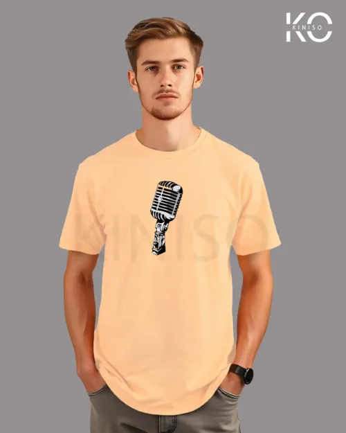 Image of Mike Printed T-shirt Brown color