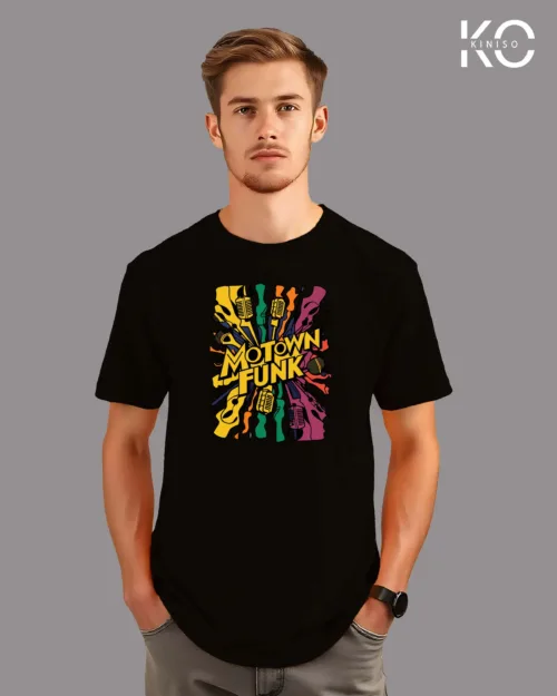 Image of Motion print Funk t shirt Black