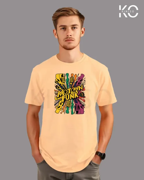 Image of Motion print Funk t shirt Brown