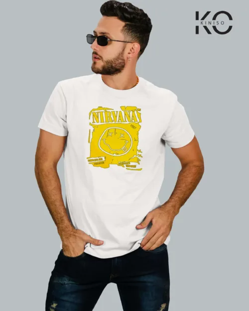 Image of Nirvana print T-shirt White color