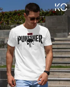 Image of The Punisher White color T-shirt