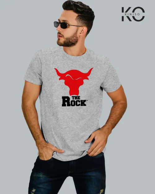 Image of The Rock Grey color T-shirt