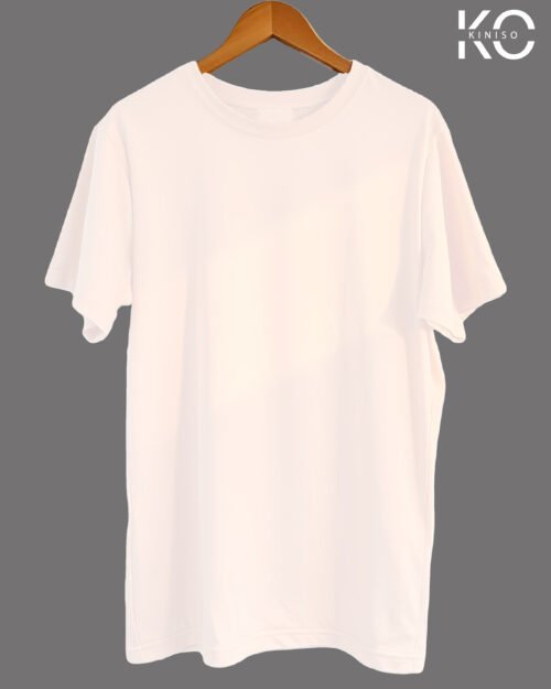 Image of Customizable White color Drop Shoulder T-shirts