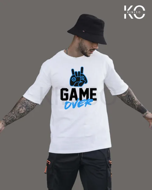 Image of Gaming Console on Hand white t-shirt